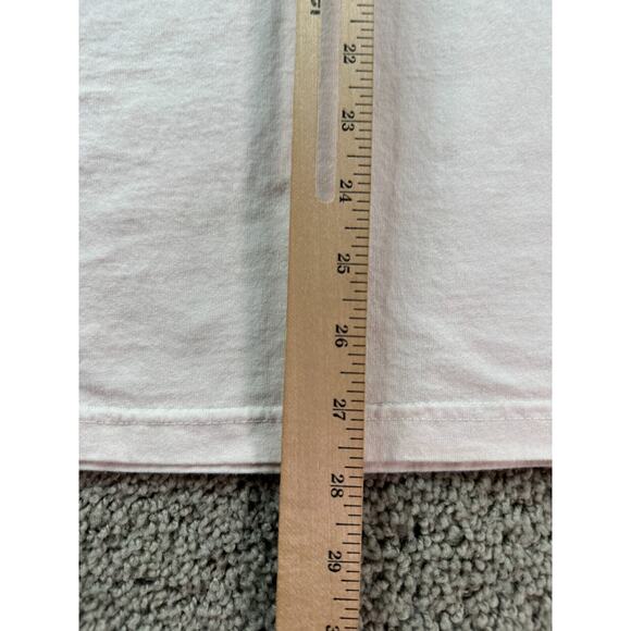 Bright Bat Shirt Womens Medium Beige Purple Puppy Flowers Short Sleeve READ - Picture 10 of 12